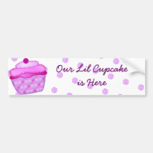 Cupcake Applique Banner/Bumper Sticker