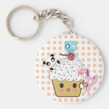 Cupcake Attack! (>_<) Keychain