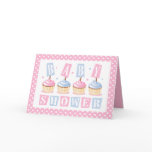 Cupcake Baby Shower Invitation Card