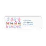 Cupcake Baby Shower Label
