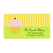 Cupcake Bakery Address Label