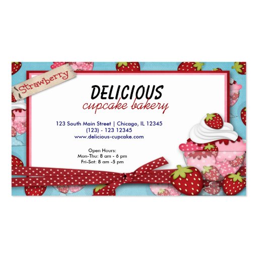 Cupcake Bakery Business Cards