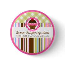 Cupcake Bakery Personalized Button
