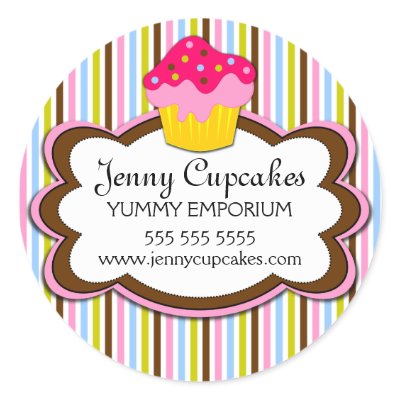 Cupcake Bakery Stickers by SocialiteDesigns