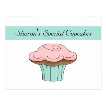 Cupcake Baking Recipe Card Post Card