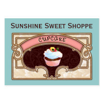 Cupcake Banner Shop Sign Business Card Templates
