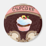 Cupcake Banner Victorian Style Fridge Magnets