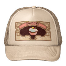 Cupcake Banner Victorian Style Mesh Hats