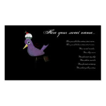 Cupcake bird grape purple elegance  business card