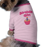 Cupcake Birthday Girl 1 Doggie Shirt