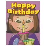 Cupcake birthday girl letterhead design