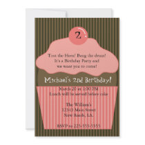 Cupcake Birthday Personalized Invite