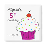 Cupcake Birthday Magnets