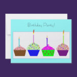 Cupcake Birthday Party Invitation invitations