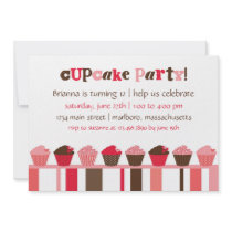 Cupcake Birthday Party Invitation