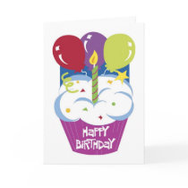 Cupcake Birthday Party Invitation Card