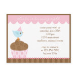 Cupcake Birthday Party Invitation Post Cards