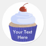 Cupcake-Blue on Blue Sticker