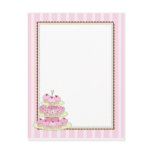 Cupcake Border Yellow postcards