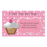 Cupcake Business or Box Label, Pink and White Stickers
