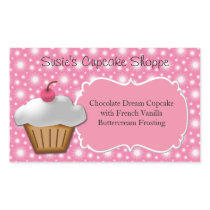 Cupcake Business or Box Label, Pink and White Stickers
