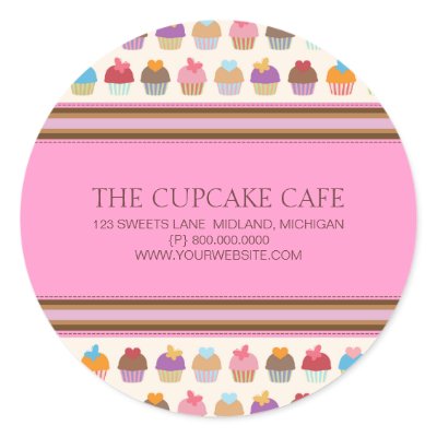 Cupcake Cafe | Bakery Business Stickers by noteworthy