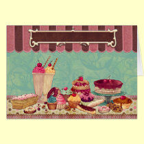 Cupcake Cake Party Sign Banner cards