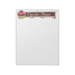 Cupcake Cake Party Sign Banner Memo Notepad