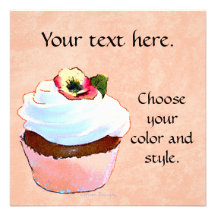 Cupcake Card Invitation Party