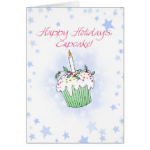 cupcake christmas greeting card