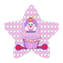 Cupcake Clown Stickers