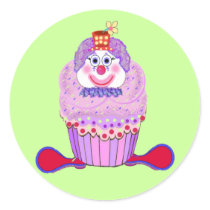 Cupcake Clown Stickers