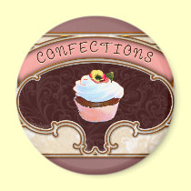 Cupcake Confections Vintage Style magnets