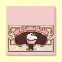 Cupcake Confections Vintage Style magnets
