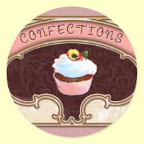 Cupcake Confections Vintage Style stickers