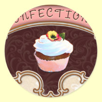 Cupcake Confections Vintage Style stickers