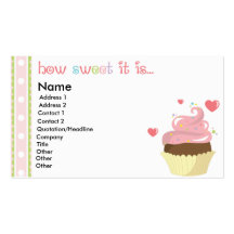 Cupcake Contact Card Business Card Templates