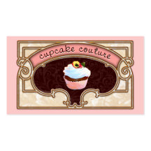 Cupcake Couture Pink Business Card Logo