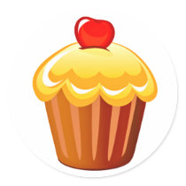 Cupcake Day December 15 Round Stickers