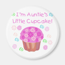 Cupcake de tante aimants pour réfrigérateur
