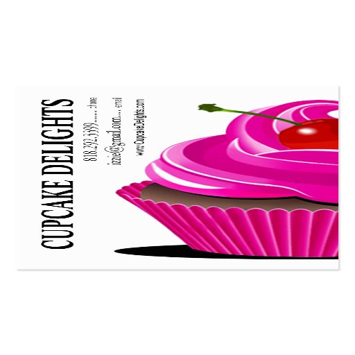 Cupcake Delights - Confections Desserts Pastries Business Card Template