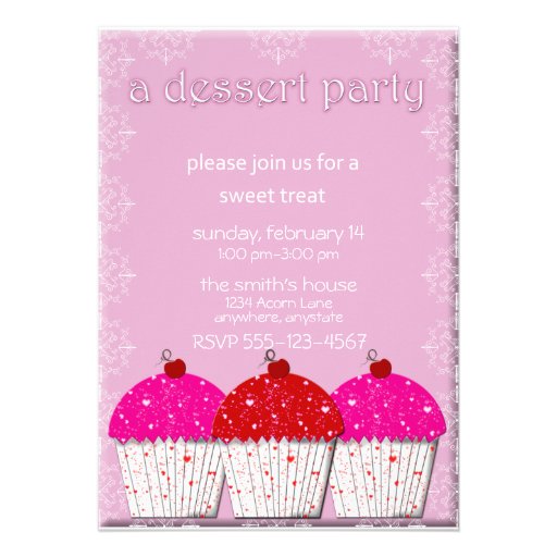 Cupcake Dessert Party Invitation