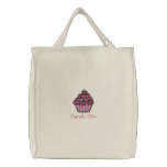 cupcake diva leopard print cupcake design embroidered bags