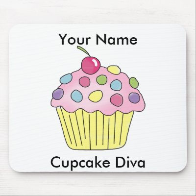 Cupcake Diva Mousepad by gingerbreadjamco