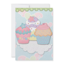cupcake dreams personalized invitation
