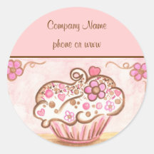 Cupcake Flower Sticker