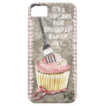 Cupcake Grey & Pink iPhone 5 case