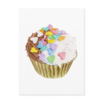 Cupcake Hearts Postcard