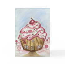 Cupcake House Christmas Card