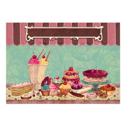 Cupcake & Ice Cream Party Invitation